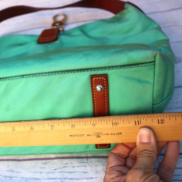 Dooney & Bourke Nylon Logo Hobo Shoulder Bag Green - Picture 10 of 15